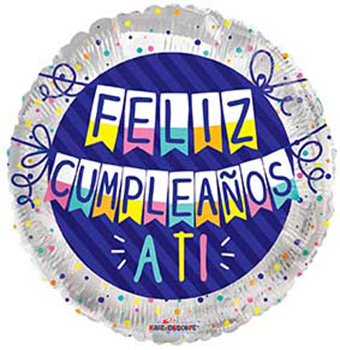 Feliz Cumpleanos Pennants Foil Balloons
