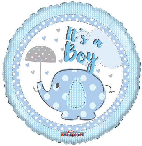 It's A Boy Elephant Foil Balloon