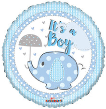 It's A Boy Elephant Foil Balloon