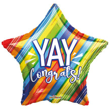 Yay Congrats Star Foil Balloons (FLAT)