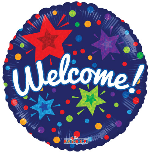 Prismatic Stars Welcome Foil  Balloons