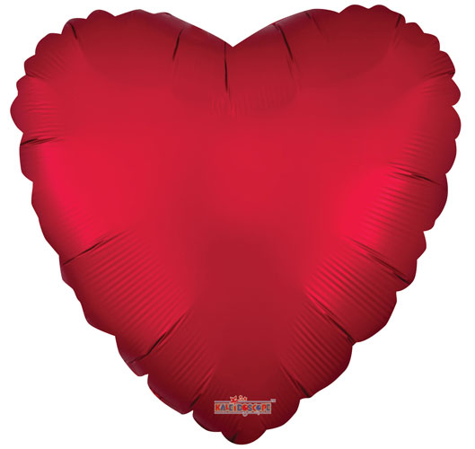 18 inch Solid Matte Red Heart