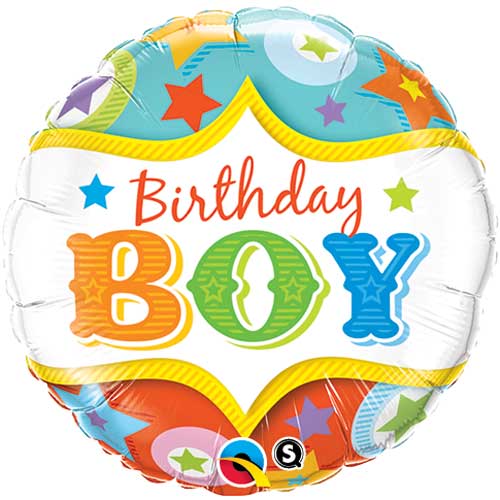 Birthday boy circus themed foil balloon wholesale