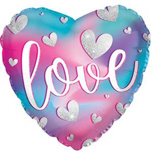 Love You White Script Foil Balloons