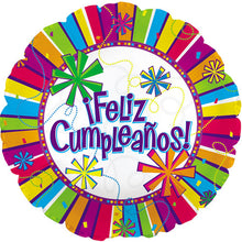 Feliz Cumpleanos Burst of Color Foil Balloons