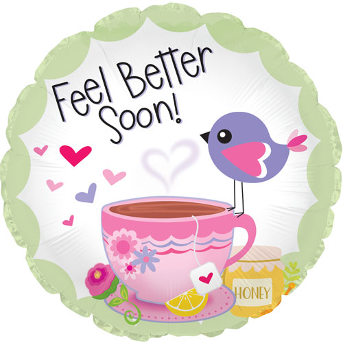Feel Better Teacup Foil Balloons