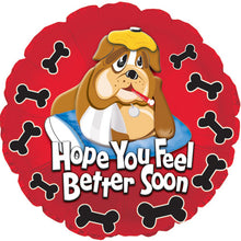 Feel Better Bulldog Foil Balloons