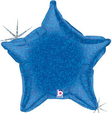 Holographic Blue Star Foil Balloons