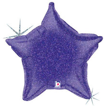 Holographic Purple Star Foil Balloons