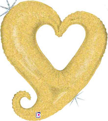 Chain of Hearts Gold Balloon Shape