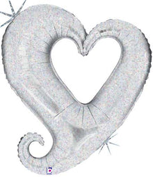 Chain Of Hearts Silver Balloon Shape