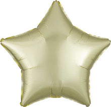 19 inch Yellow Pastel Satin Star Foil Balloons