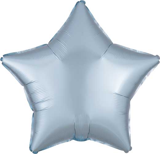 19 inch Blue Pastel Satin Star Foil Balloons