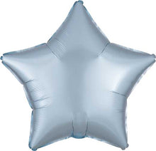 19 inch Blue Pastel Satin Star Foil Balloons