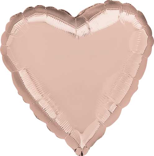 Rose Gold Heart Foil Balloons