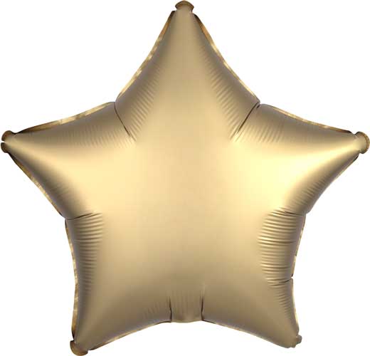 19 inch Gold Satin Star Foil Balloons