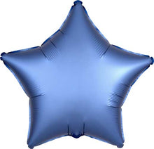 19 inch Azure Satin Star Foil Balloons