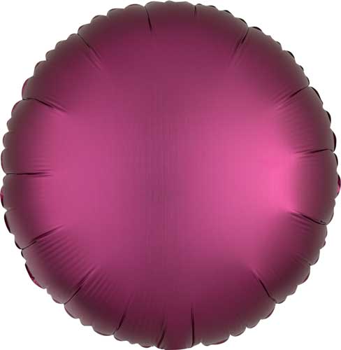 17 Inch Pomegranate Satin Round Foil Balloons