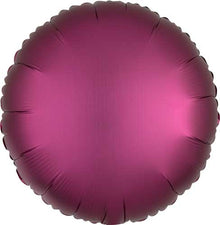 17 Inch Pomegranate Satin Round Foil Balloons