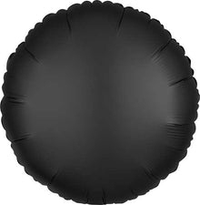 17 Inch Onyx Satin Round Foil Balloons
