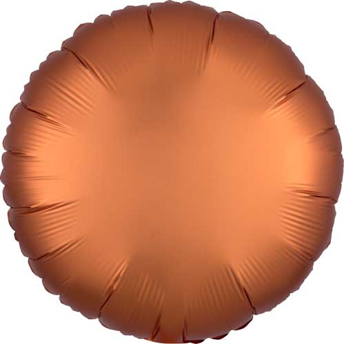17 Inch Amber Satin Round Foil Balloons