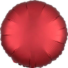 17 Inch Sangria Satin Round Foil Balloons