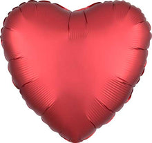 Sangria Satin Heart Foil Balloons