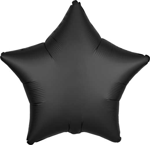 19 inch Onyx Satin Star Foil Balloons