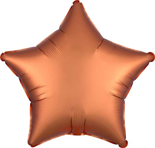 19 inch Amber Satin Star Foil Balloons