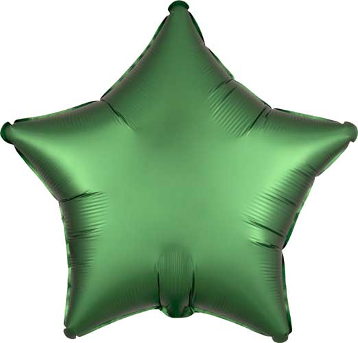19 inch Emerald Satin Star Foil Balloons