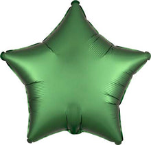 19 inch Emerald Satin Star Foil Balloons