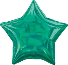 19 inch Green Iridescent Star Foil Balloons