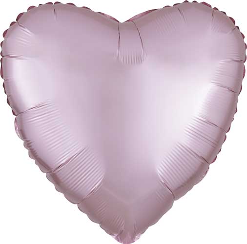 17 Inch Pink Pastel Satin Balloon Heart – MSR Balloons