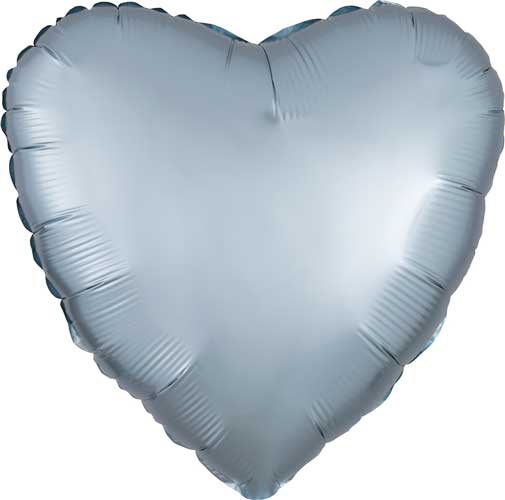 Yellow Blue Satin Heart Foil Balloons