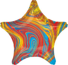 19 inch Marblez Colorful Star Foil Balloons