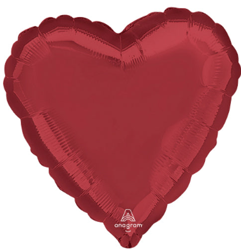 18 inch Burgundy Hearts