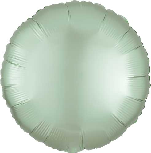 17 Inch Mint Pastel Satin Round Foil Balloons