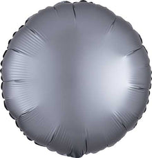 17 Inch Graphite Satin Round Foil Balloons