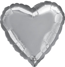 36 inch Silver Hearts