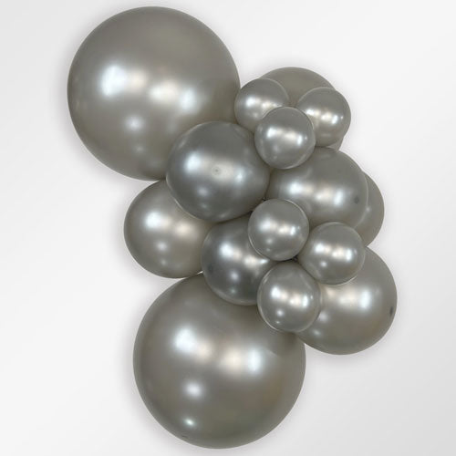 5" Metallic Silver Sempertex Balloons