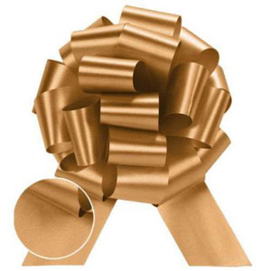 Gold Pull Bow 8 inch (2 1/2  inch ribbon)