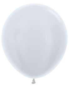 18" Pearl White Sempertex Balloons