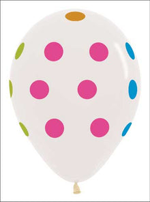 Neon Polka Dots On Clear Latex