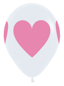 Baby Pink Hearts Latex Balloons