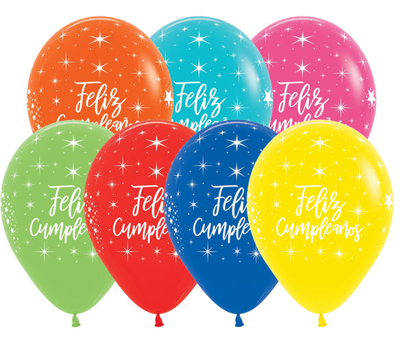 11" Feliz Cumpleanos Radiant Assortment