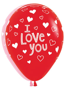 11 inch I Love You Hearts Assortment