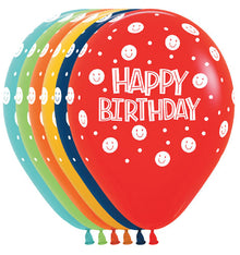 11 inch Smiley Face Birthday Assortment