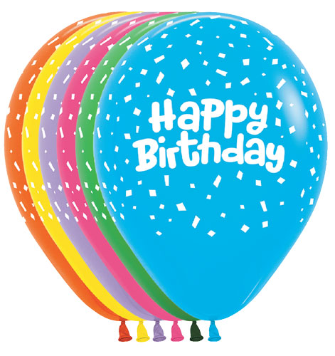 11 inch Happy Birthday Confetti Assortment