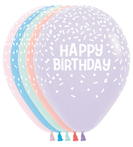 11 inch Happy Birthday Sprinkles Assortment