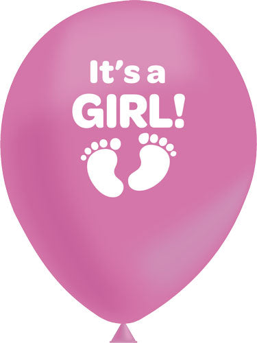 11" It's a Girl Latex Balloons